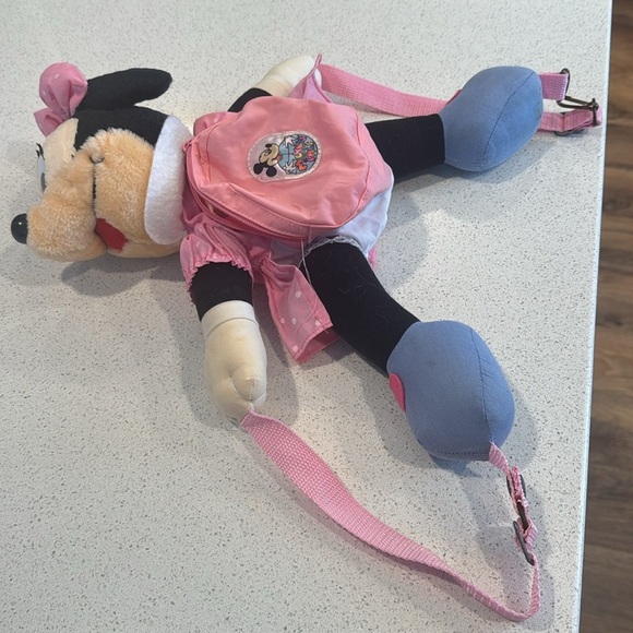 Vintage disney Minnie Mouse back pack with pink straps and mini pink bag - Picture 5 of 14